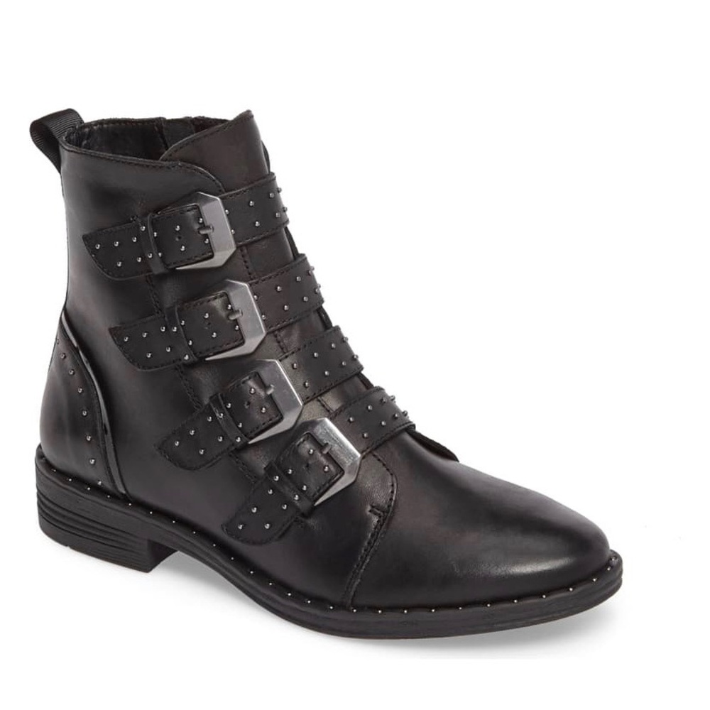 Steve Madden Black Studded Combat Boots